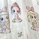 Firana dziecięca dla dziewczynki 250x155 cm PINK PRINCESS w sklepie internetowym Magdalena24.pl