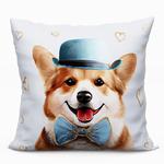 Poduszka dekoracyjna ze wzorem rozmiar 40x40 cm CORGI w sklepie internetowym Magdalena24.pl