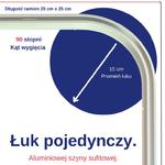 Szyna sufitowa aluminiowa gięta 90 stopni w sklepie internetowym Magdalena24.pl