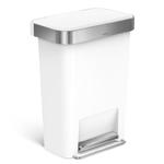 simplehuman LINER POCKET Kosz Pedałowy 45 l / Biały w sklepie internetowym DesignForHome.pl