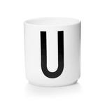 Design Letters AJ Vintage - Kubek Porcelanowy - Litera U w sklepie internetowym DesignForHome.pl