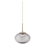 House Doctor OPAL Lampa Wisząca 22 cm Złota Oprawa Szary Klosz w sklepie internetowym DesignForHome.pl