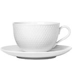 Lyngby Porcelain RHOMBE Filiżanka do Herbaty 390 ml Biała w sklepie internetowym DesignForHome.pl