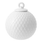 Lyngby Porcelain RHOMBE Bombka Porcelanowa - Biała w sklepie internetowym DesignForHome.pl