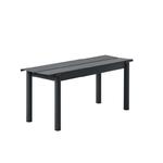 Muuto LINEAR Ławka Ogrodowa / Stalowa 110 cm Czarna w sklepie internetowym DesignForHome.pl