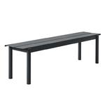 Muuto LINEAR Ławka Ogrodowa / Stalowa 170 cm Czarna w sklepie internetowym DesignForHome.pl