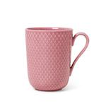 Lyngby Porcelain RHOMBE COLOR Kubek z Uchem 330 ml Różowy w sklepie internetowym DesignForHome.pl