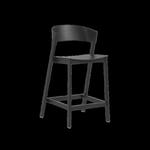 Muuto COVER BAR Hoker - Krzesło Barowe 96 cm Czarne w sklepie internetowym DesignForHome.pl