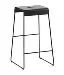 ZONE Denmark A-STOOL Krzesło Barowe - Hoker Stalowy 65 cm Czarny w sklepie internetowym DesignForHome.pl