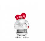 Hoptimist BIMBLE Metalowa Figurka Optymisty z Serduszkiem S Chrom - I Love U w sklepie internetowym DesignForHome.pl