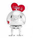 Hoptimist BUMBLE Metalowa Figurka Optymisty z Serduszkiem L Chrom - I Love U w sklepie internetowym DesignForHome.pl