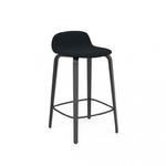 Muuto VISU BAR Hoker - Stołek Barowy 65 cm Czarny / Siedzisko Tapicerowane Czarne Remix 196 w sklepie internetowym DesignForHome.pl