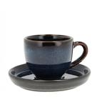 Bitz NORDIC Filiżanki ze Spodkiem do Kawy Espresso 70 ml Czarne / Granatowe w sklepie internetowym DesignForHome.pl