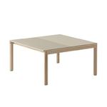 Muuto COUPLE Stolik Kawowy z Ceramicznym Blatem 84x80 cm / Jasny Dąb - Blat Wavy Piaskowy Sand w sklepie internetowym DesignForHome.pl