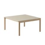 Muuto COUPLE Stolik Kawowy z Ceramicznym Blatem 84x80 cm / Jasny Dąb - Blat Gładki Piaskowy Sand w sklepie internetowym DesignForHome.pl