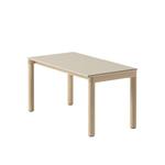 Muuto COUPLE Stolik Kawowy z Ceramicznym Blatem 84x40 cm / Jasny Dąb - Blat Gładki Piaskowy Sand w sklepie internetowym DesignForHome.pl