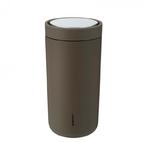 Stelton TO GO CLICK Stalowy Kubek Termiczny 200 ml Brązowy / Soft Bark w sklepie internetowym DesignForHome.pl