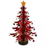 Merry Moments CHRISTMAS Drewniana Choinka z Ozdobami / Czerwona w sklepie internetowym DesignForHome.pl