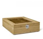 Bredemeijer TEA BOX Drewniany Pojemnik z Okienkiem na Herbatę w Saszetkach - 9 Przegródek / Naturalny w sklepie internetowym DesignForHome.pl