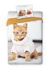 Pościel bawełniana 160x200 Kotek w sweterku Faro w sklepie internetowym Decoarty.pl