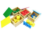 Montessori Kolorowe cylindry wykonane z drewna bukowego w sklepie internetowym Arante.pl