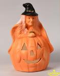Czarownica na dyni - figurka ceramiczna halloween w sklepie internetowym i-ceramika.pl