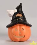 Dynia mała w czapce - figurka ceramiczna halloween w sklepie internetowym i-ceramika.pl