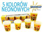 CIASTOLINA - 5 kolorów NEONOWYCH 5x150g w sklepie internetowym Bawisklep.pl