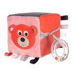 Kostka pluszowa sensoryczna z dzwoneczkiem Bears coral 68/073 Canpol babies w sklepie internetowym Gaworek