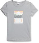 T-shirt damski z bawełny organicznej 4F SS23TTSHF274 - szary w sklepie internetowym eStilex