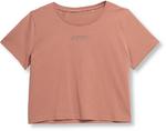 T-shirt crop top damski 4F SS23TTSHF333 - łososiowy w sklepie internetowym eStilex