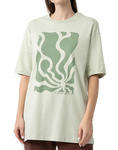 T-shirt damski oversize 4F AW23TTSHF0881 - zielony w sklepie internetowym eStilex