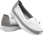 Skórzane wsuwane buty damskie JEZZI 24BL18-6892 - white-grey w sklepie internetowym eStilex