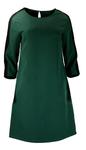Sukienka z Lampasami na Ramionach - Polski Producent - Zielona w sklepie internetowym eStilex