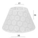 ABAŻUR do lampy stożek 4S-E27 koronka róże 15/30 wys 16 w sklepie internetowym goldsun-lampy