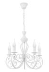 Biały żyrandol świecznikowy 5-ramienny DALIA 1374-5/BIA w sklepie internetowym goldsun-lampy