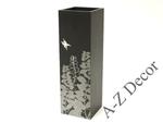 Kwadratowy wazon z drewna PRADO z nadrukiem 41cm [002878] w sklepie internetowym A-Z-Decor.pl
