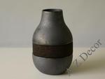 Szary wazon ceramiczny z korkiem 21cm [000371] w sklepie internetowym A-Z-Decor.pl
