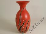 Czerwony dekorowany wazon ceramiczny 37cm [AZ01049] w sklepie internetowym A-Z-Decor.pl