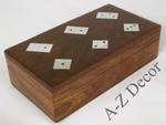 Kości do gry i domino w pudełku z drewna [AZ01563] w sklepie internetowym A-Z-Decor.pl