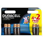 Bateria DURACELL Turbo AA LR6 op.4 + 2 free w sklepie internetowym Biurowe-zakupy.pl