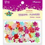 Cekiny TITANUM kwiatki pastel mix 13mm 14g 242729 w sklepie internetowym Biurowe-zakupy.pl