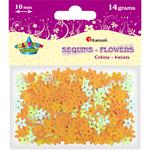 Cekiny TITANUM kwiatki pomarań. 10mm 260073 w sklepie internetowym Biurowe-zakupy.pl