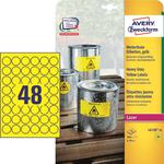Etykiety AVERY ZWECKFORM HD fi30 żółte L6128-20 w sklepie internetowym Biurowe-zakupy.pl