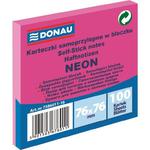 Karteczki samop. DONAU 76x76mm neon - różowy w sklepie internetowym Biurowe-zakupy.pl