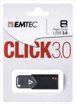 Emtec Flashdrive CLICK B100 8GB USB 3.0 Czarno - szary w sklepie internetowym Biurowe-zakupy.pl