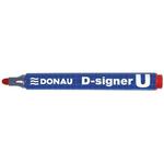 Marker DONAU perm. D-Singer U okr. - czerwony w sklepie internetowym Biurowe-zakupy.pl