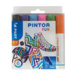 Marker PILOT Pintor M SET FUN mix kpl.6 czarny, fiolet, lazur, różowy, j.zielony w sklepie internetowym Biurowe-zakupy.pl