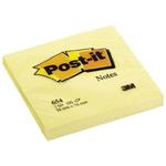 Karteczki POST-IT (654), 76x76mm, 1x100 kart., żółty w sklepie internetowym Biurowe-zakupy.pl