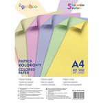 Papier kolorowy GIMBOO A4 100 arkuszy 80gsm 5 kolorów pastelowych w sklepie internetowym Biurowe-zakupy.pl